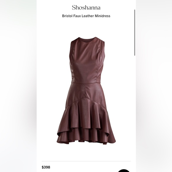 SHOSHANNA Bristol Faux Leather Minidress Size 2 NWT - Picture 7 of 10